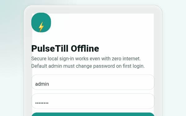 Screenshot of PulseTill Offline
