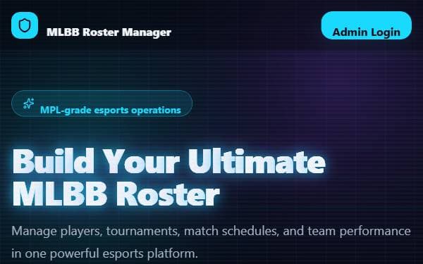 Screenshot of MLBB Roster Manager