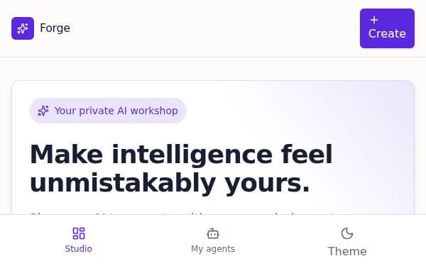 Screenshot of Forge AI Studio