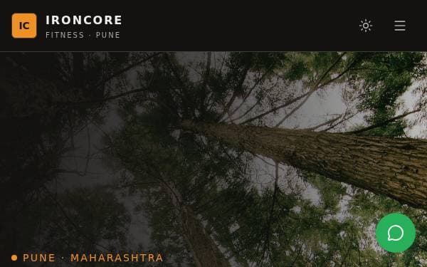 Screenshot of Ironcore Fitness