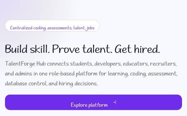 Screenshot of TalentForge Hub