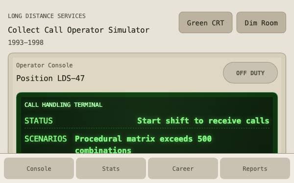 Screenshot of Long Distance Services