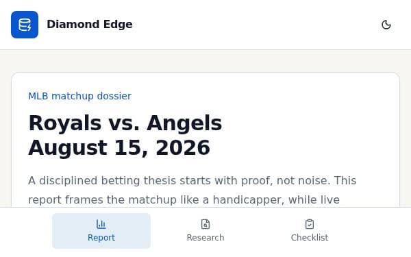 Screenshot of Diamond Edge Report