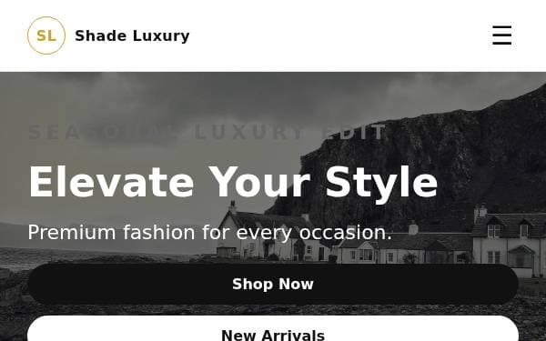 Screenshot of Shade Luxury