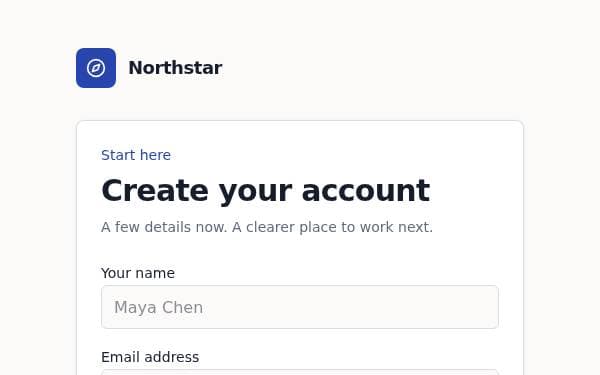 Screenshot of Northstar Register