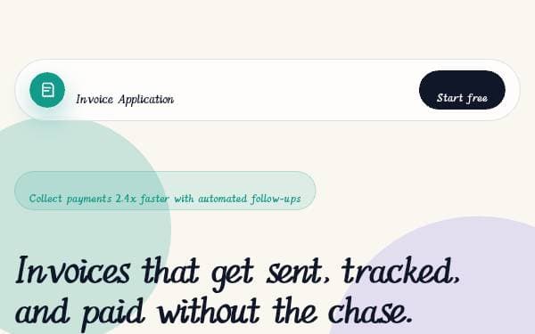 Screenshot of Invoice Flow