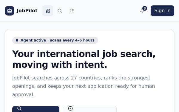 Screenshot of Global Job Agent