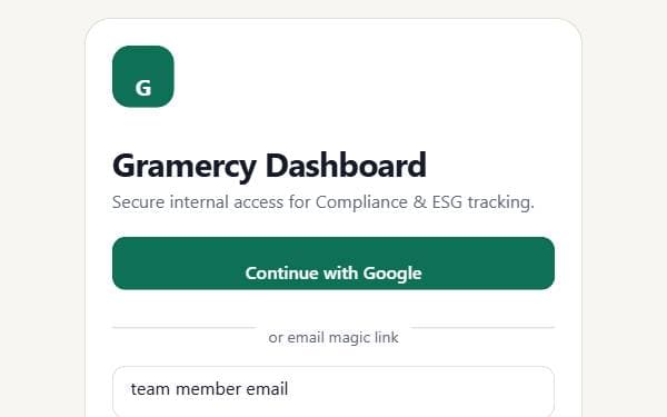 Screenshot of Gramercy Dashboard