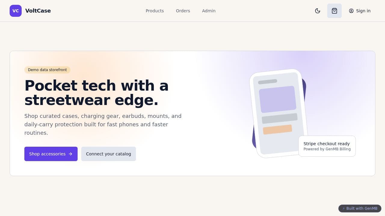 Screenshot of VoltCase Market