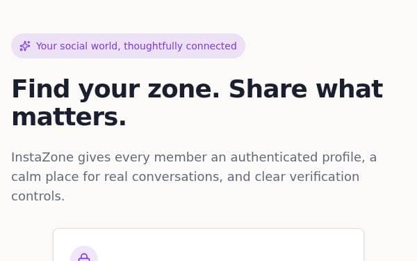 Screenshot of InstaZone Social