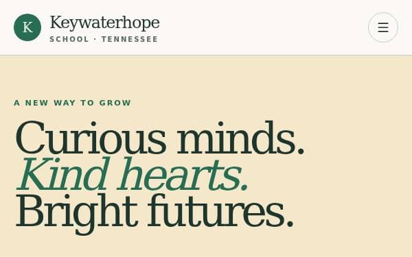 Screenshot of Keywaterhope School Website