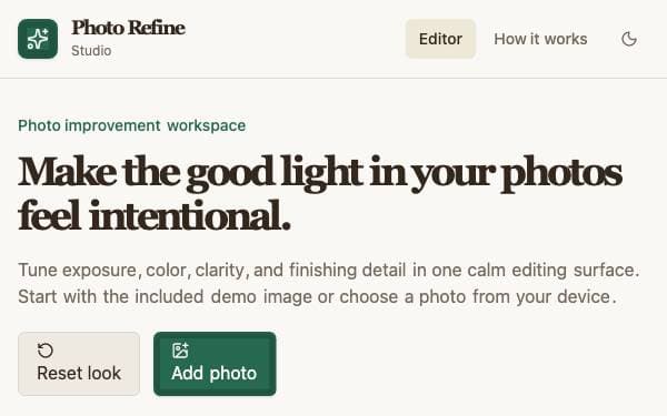 Screenshot of Photo Refine Studio