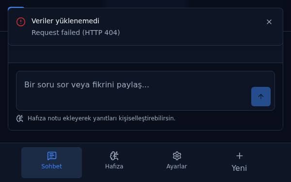Screenshot of BerkayAI Memory