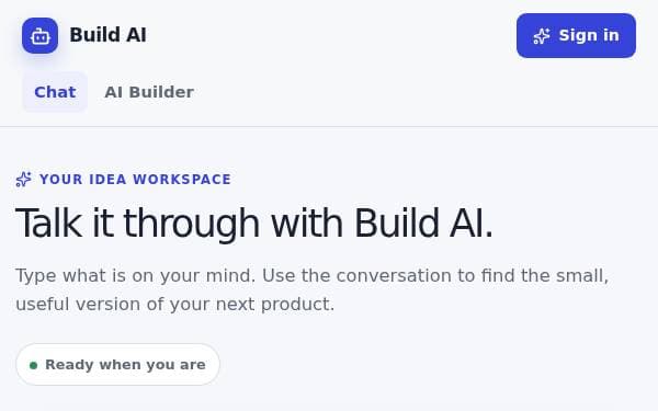 Screenshot of AI Web App Builder