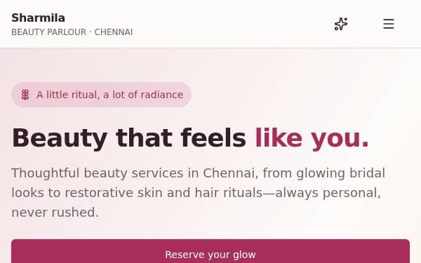 Screenshot of Sharmila Glow