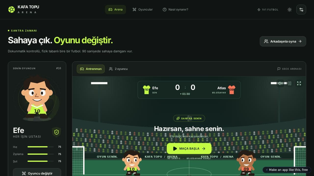 Screenshot of Kafa Topu Arena