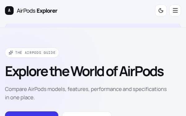 Screenshot of AirPods Explorer