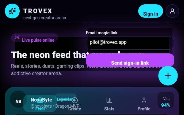 Screenshot of Trovex Neon