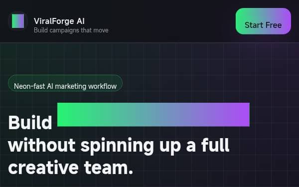 Screenshot of ViralForge AI