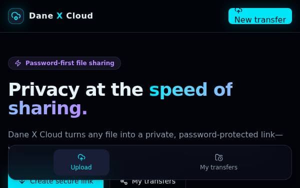 Screenshot of Dane X Cloud