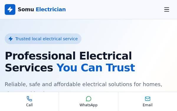 Screenshot of Somu Electrician