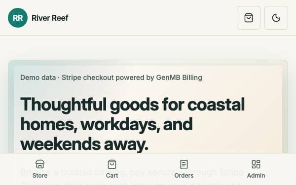 Screenshot of River Reef Market