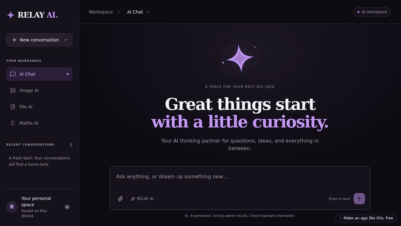 Screenshot of RELAY AI