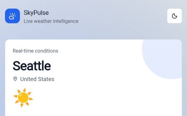 Screenshot of SkyPulse Weather
