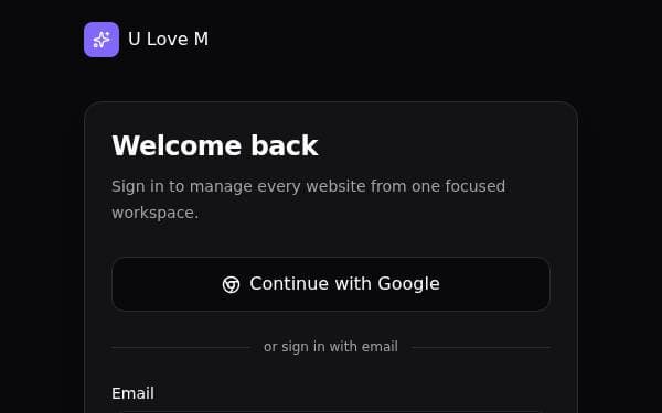 Screenshot of U Love M Builder