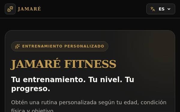 Screenshot of Jamaré Fitness Planner