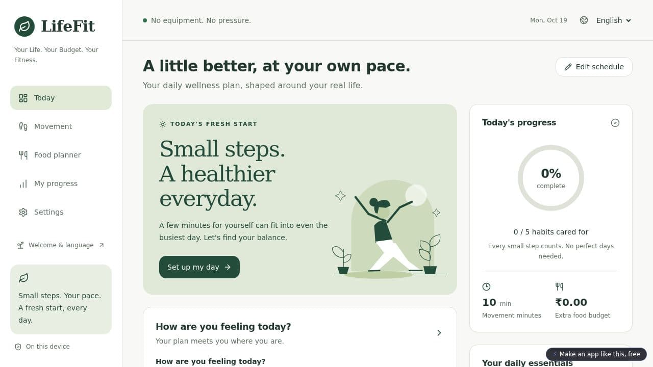 Screenshot of LifeFit Wellness