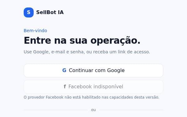 Screenshot of SellBot IA Enterprise