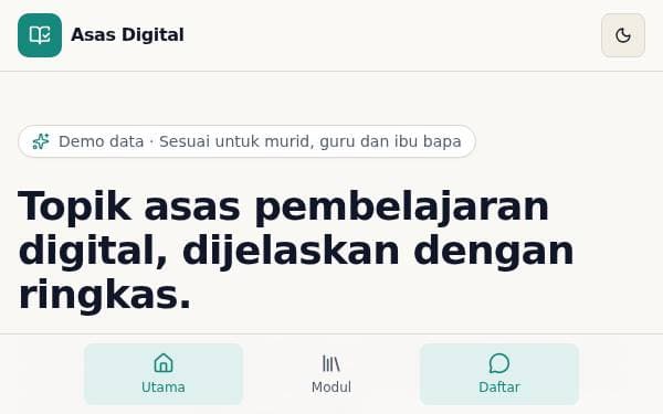 Screenshot of Asas Digital