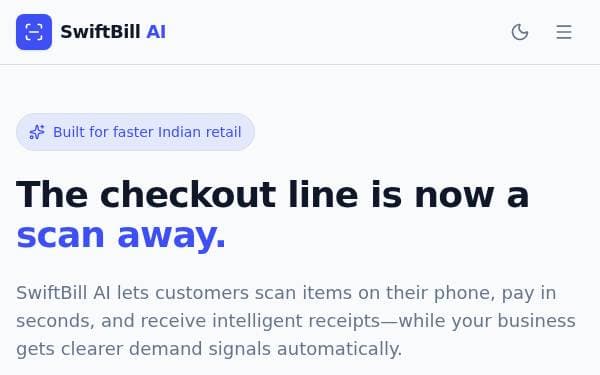 Screenshot of SwiftBill AI