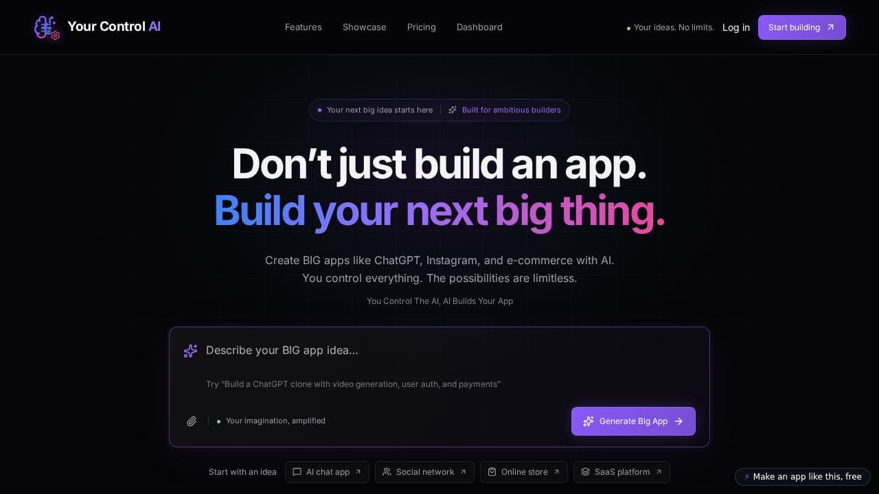 Screenshot of Your Control AI