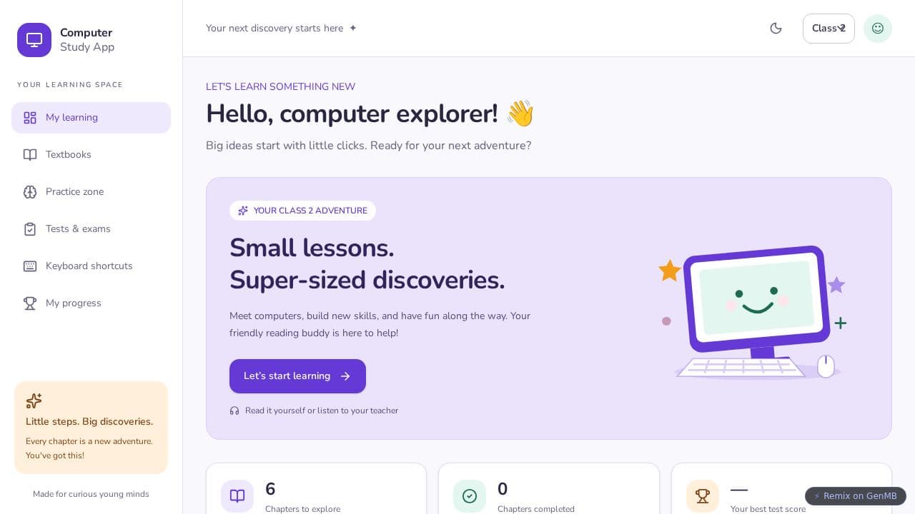 Screenshot of Computer Study Buddy