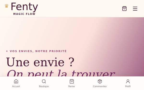 Screenshot of Fenty Magic Flow