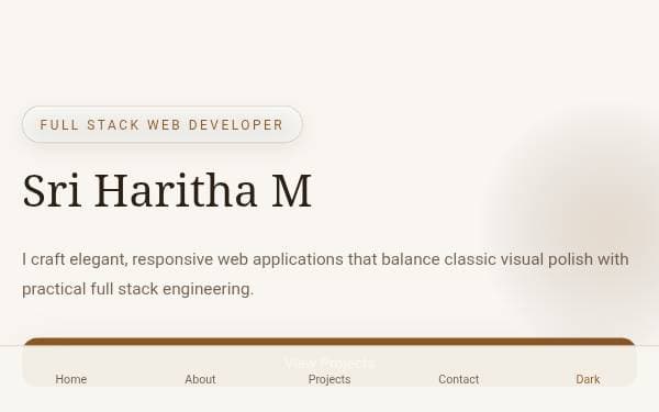 Screenshot of Portfolio App