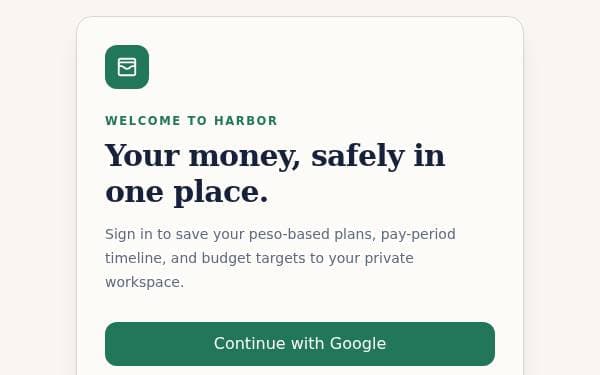 Screenshot of Semi-Monthly Money Planner