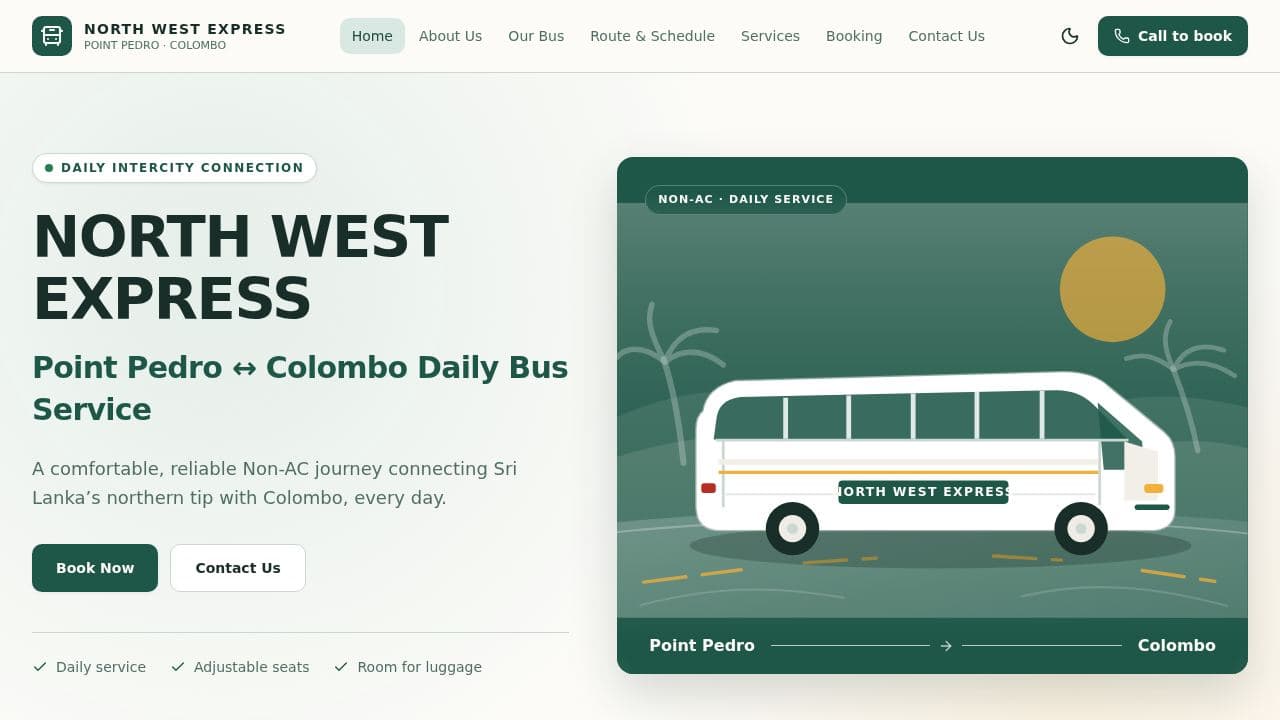 Screenshot of North West Express