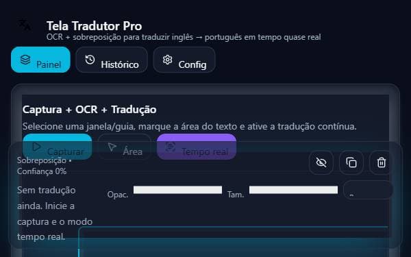 Screenshot of Tela Tradutor Pro