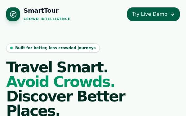 Screenshot of SmartTour Crowd Insights