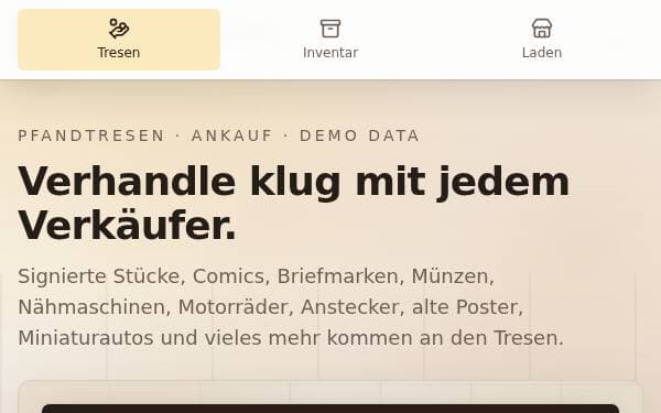 Screenshot of Pfandhaus Legenden