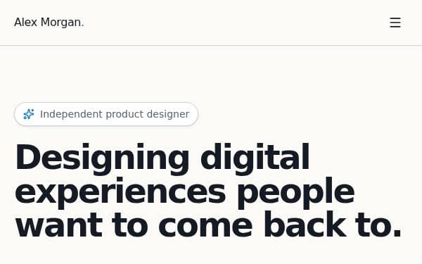 Screenshot of Modern Portfolio Showcase