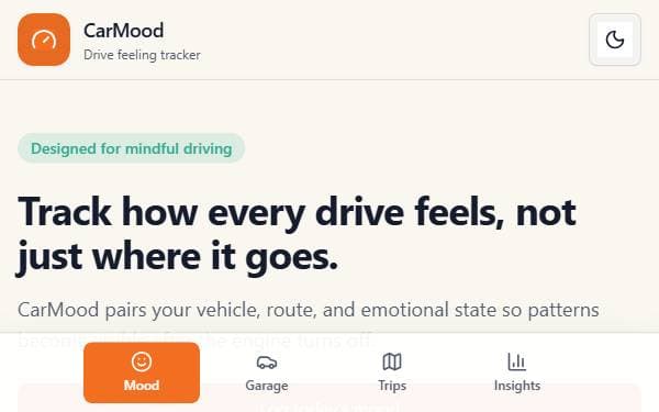 Screenshot of CarMood Studio