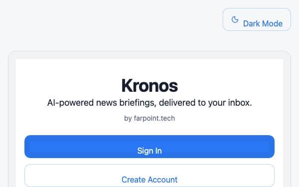 Screenshot of Kronos Briefing