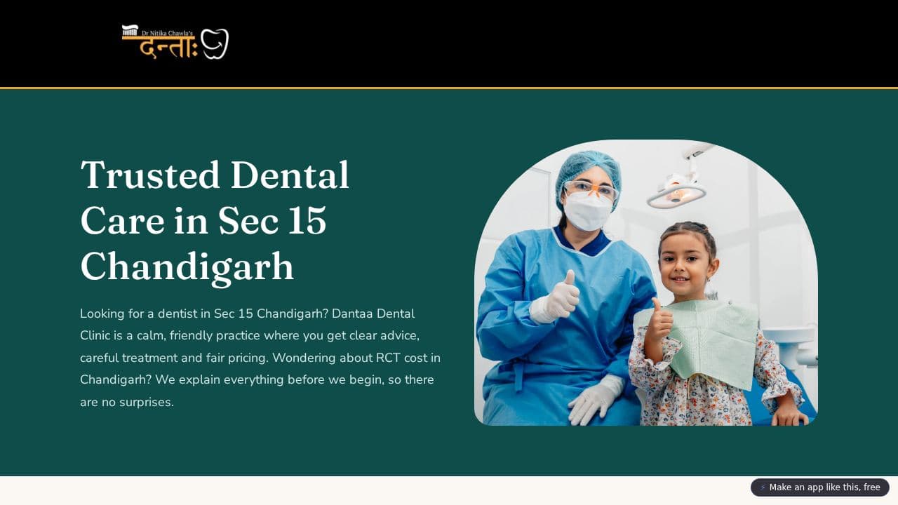 Screenshot of Dantaa Dental Clinic