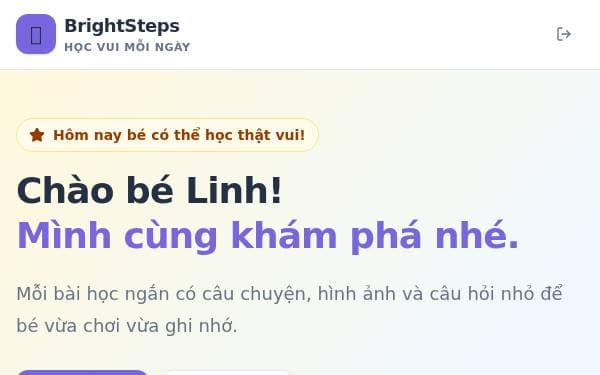 Screenshot of Kids Learning Portal