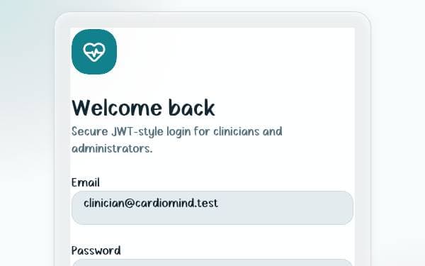 Screenshot of CardioMind AI