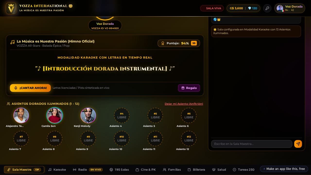 Screenshot of VOZZA International